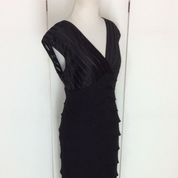 ADRIANNA PAPELL TIERED SHEATH COKTAIL DRESS - Picture 7 of 10